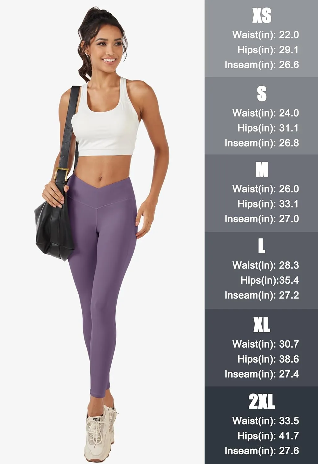 MAGCOMSEN Women's Yoga Leggings V Waist Gym Workout Athletic Leggings with Pockets Stretch Soft Leggings Spring Autumn