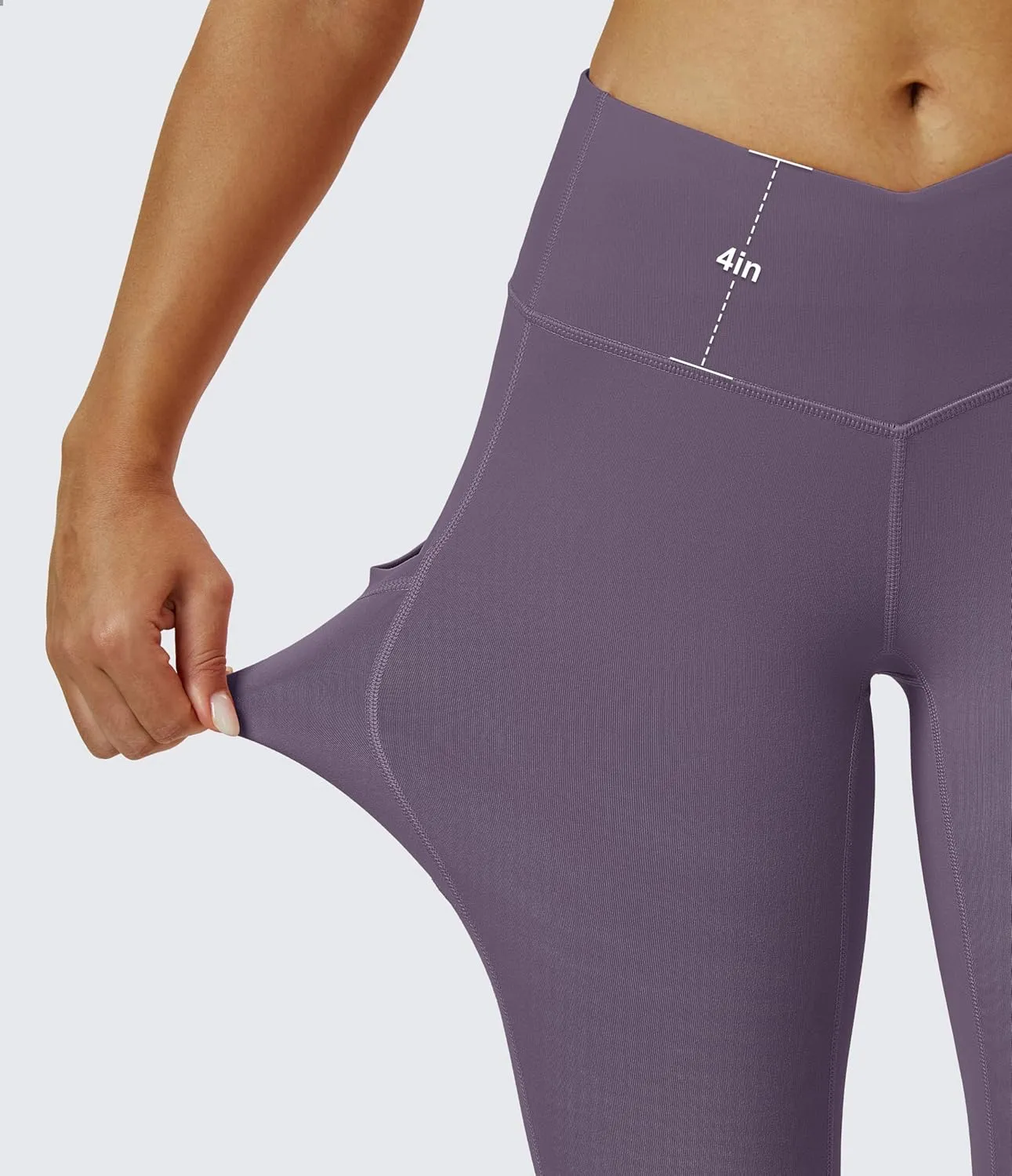MAGCOMSEN Women's Yoga Leggings V Waist Gym Workout Athletic Leggings with Pockets Stretch Soft Leggings Spring Autumn