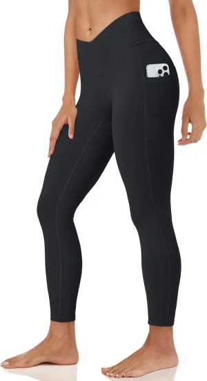 MAGCOMSEN Women's Yoga Leggings V Waist Gym Workout Athletic Leggings with Pockets Stretch Soft Leggings Spring Autumn