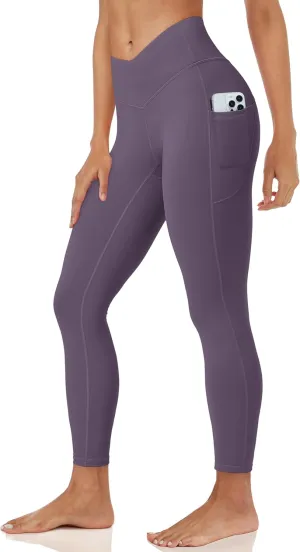 MAGCOMSEN Women's Yoga Leggings V Waist Gym Workout Athletic Leggings with Pockets Stretch Soft Leggings Spring Autumn