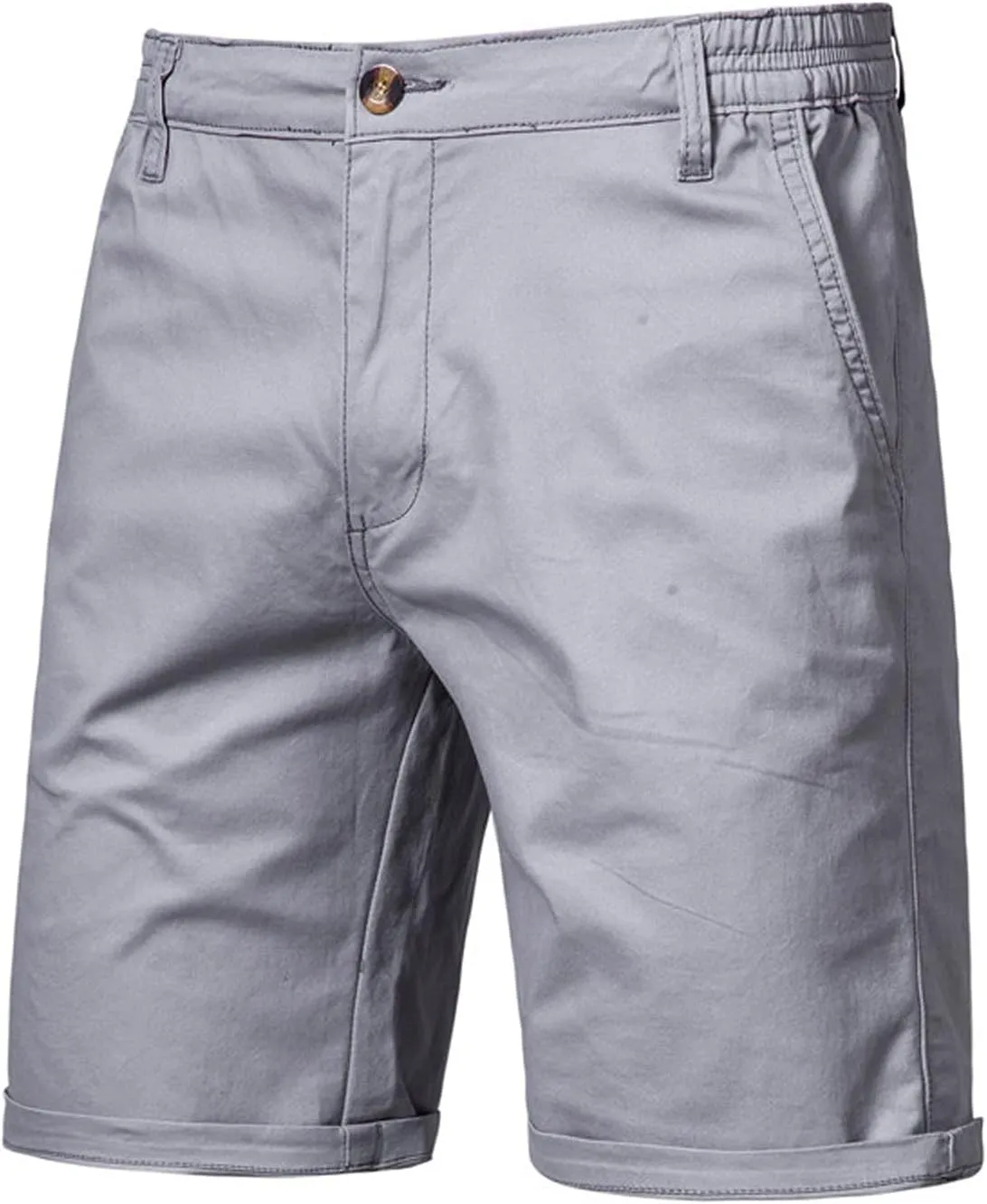 Men Golf Shorts Lightweight Hybrid Casual Flat Front Dress Shorts Back Elastic Waist Chino Shorts Summer Business Work Shorts