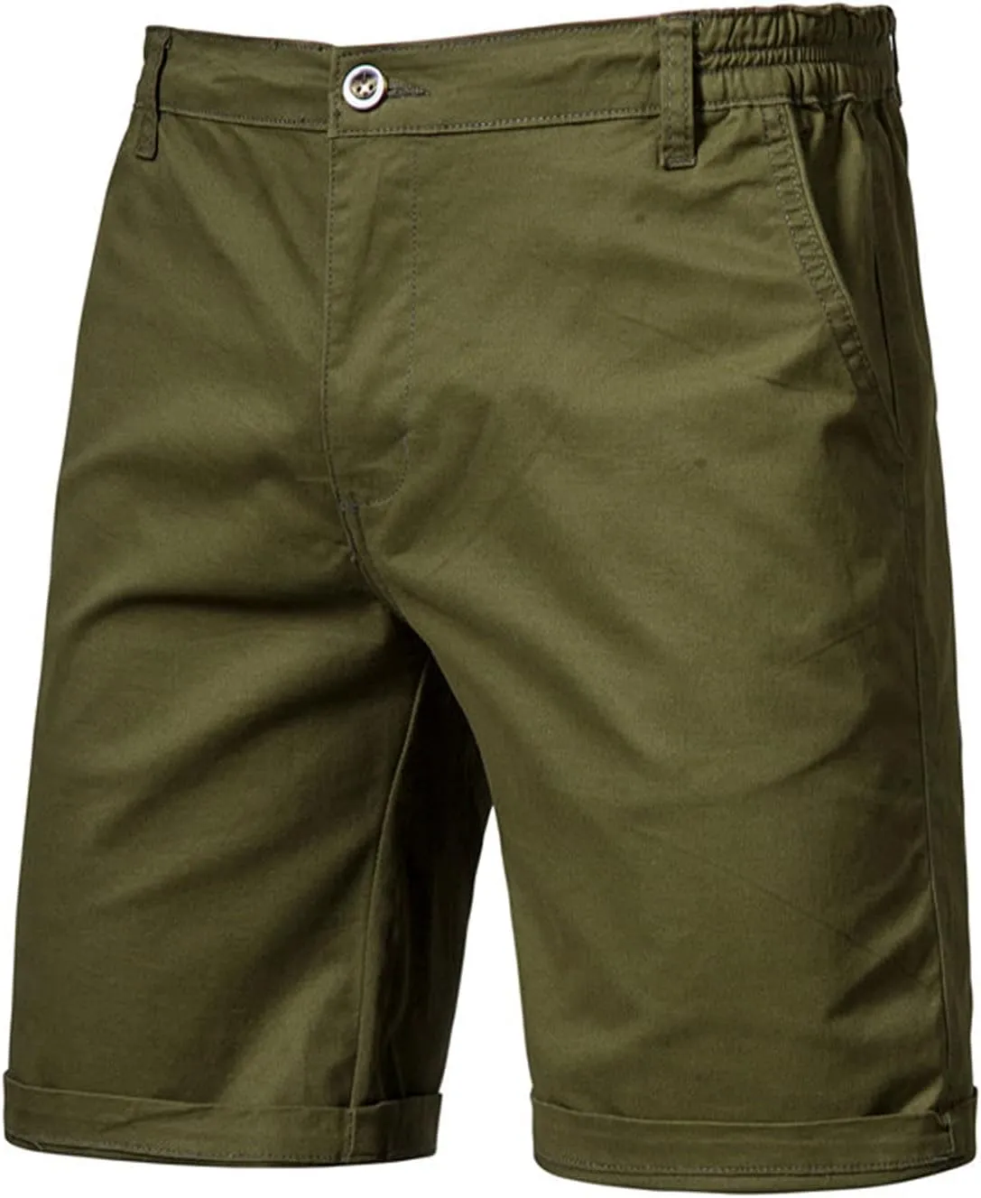 Men Golf Shorts Lightweight Hybrid Casual Flat Front Dress Shorts Back Elastic Waist Chino Shorts Summer Business Work Shorts