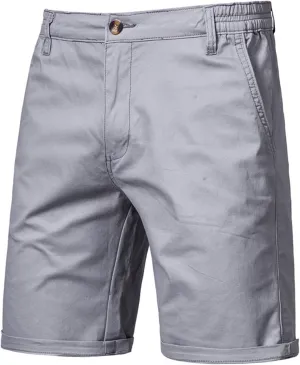 Men Golf Shorts Lightweight Hybrid Casual Flat Front Dress Shorts Back Elastic Waist Chino Shorts Summer Business Work Shorts