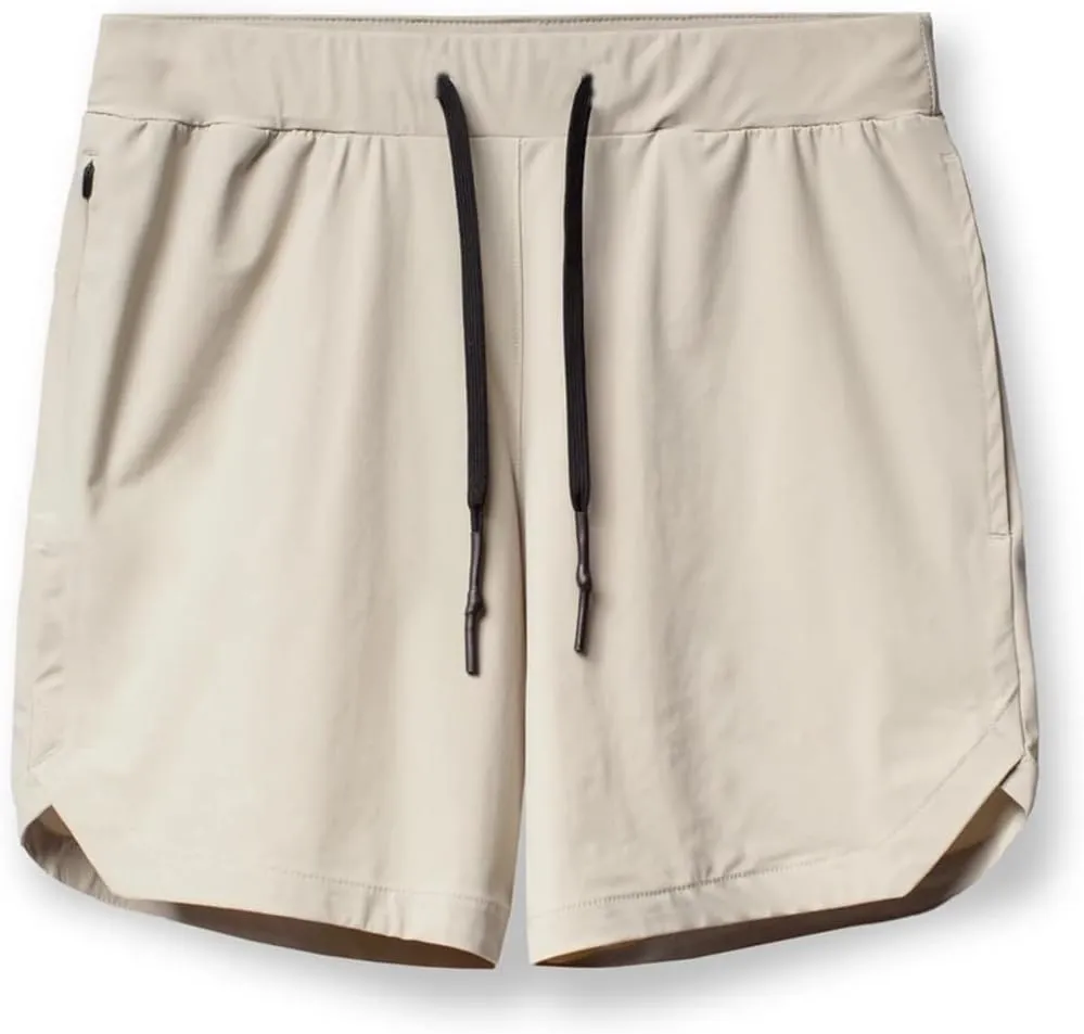 Mens Athletic Running Shorts Jogging Stretch Quick Dry Shorts Elastic High Waist Shorts Phone Pockets