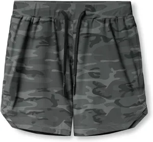 Mens Athletic Running Shorts Jogging Stretch Quick Dry Shorts Elastic High Waist Shorts Phone Pockets