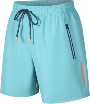 Men's Athletic Running Shorts Quick Dry Workout Shorts Lightweight Casual Drawstring Sports Gym Basketball Shorts