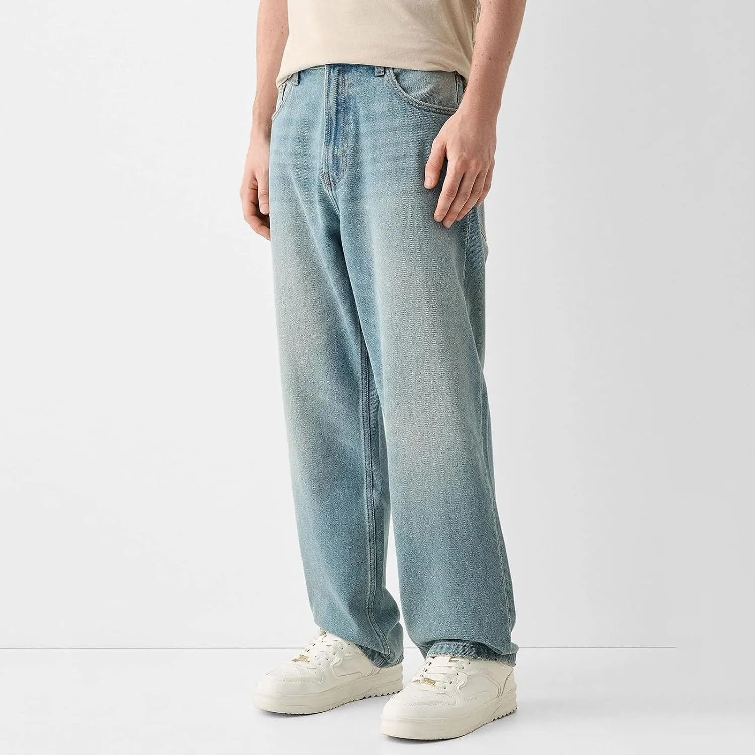 Men's Baggy Jeans Y2k Straight Leg Denim Pants Relaxed Fit Jean Gothic Vintage Casual Hip Hop Streetwear Pant Trouser