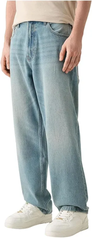 Men's Baggy Jeans Y2k Straight Leg Denim Pants Relaxed Fit Jean Gothic Vintage Casual Hip Hop Streetwear Pant Trouser