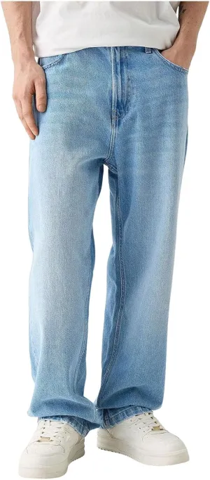 Men's Baggy Jeans Y2k Straight Leg Denim Pants Relaxed Fit Jean Gothic Vintage Casual Hip Hop Streetwear Pant Trouser