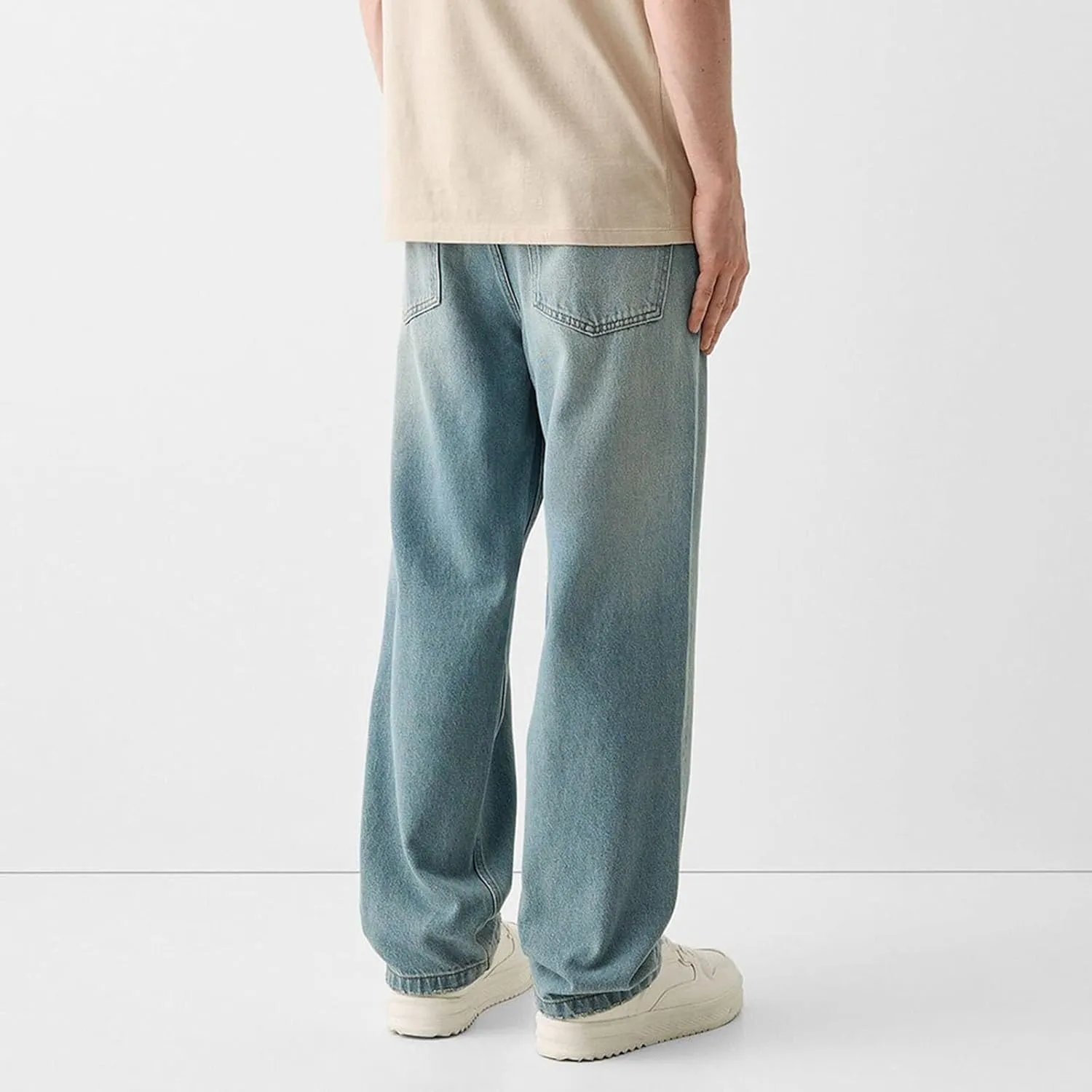 Men's Baggy Jeans Y2k Straight Leg Denim Pants Relaxed Fit Jean Gothic Vintage Casual Hip Hop Streetwear Pant Trouser