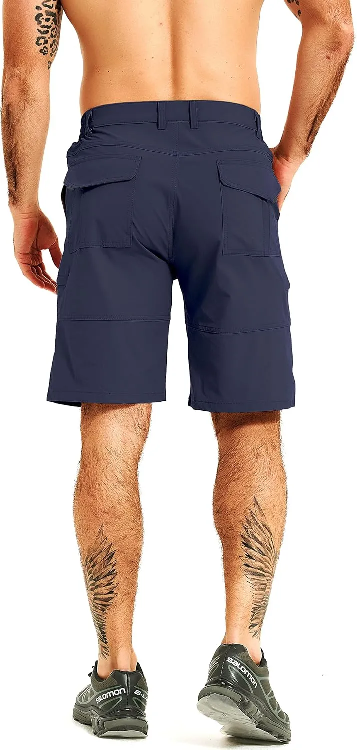 Mens Cargo Hiking Shorts Athletic Lightweight Shorts Running Quick Dry Casual Golf Fishing Shorts Outdoor Workout