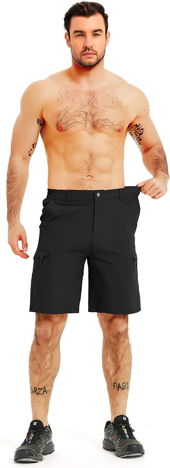 Mens Cargo Hiking Shorts Athletic Lightweight Shorts Running Quick Dry Casual Golf Fishing Shorts Outdoor Workout