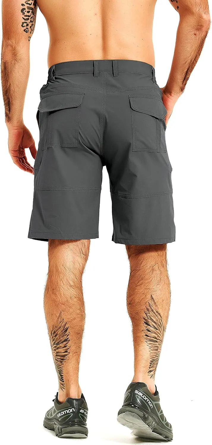 Mens Cargo Hiking Shorts Athletic Lightweight Shorts Running Quick Dry Casual Golf Fishing Shorts Outdoor Workout