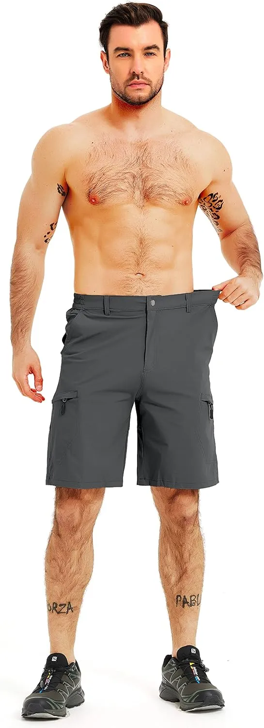 Mens Cargo Hiking Shorts Athletic Lightweight Shorts Running Quick Dry Casual Golf Fishing Shorts Outdoor Workout