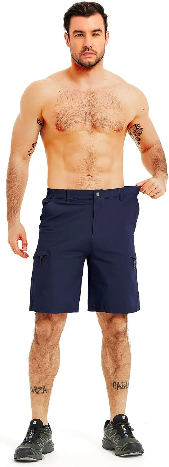 Mens Cargo Hiking Shorts Athletic Lightweight Shorts Running Quick Dry Casual Golf Fishing Shorts Outdoor Workout