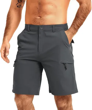 Mens Cargo Hiking Shorts Athletic Lightweight Shorts Running Quick Dry Casual Golf Fishing Shorts Outdoor Workout