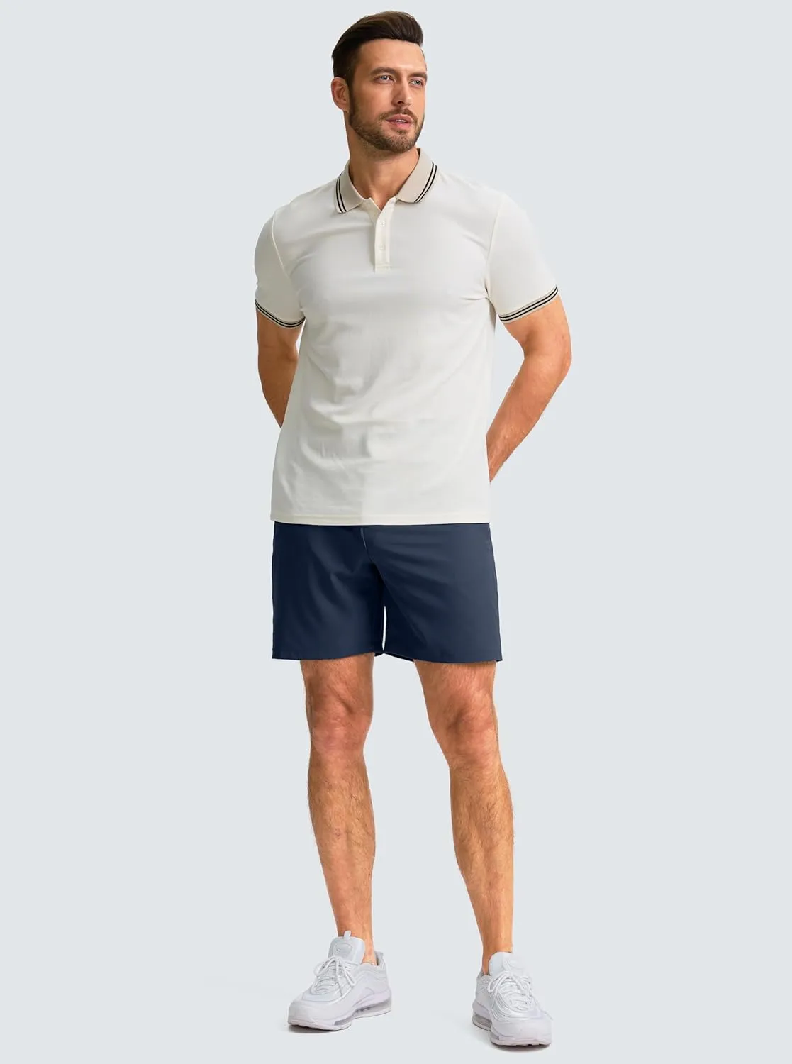 Men's Casual Shorts 7" Lightweight Golf Shorts for Men Stretch with 3 Pockets Quick Dry Breathable Work Shorts