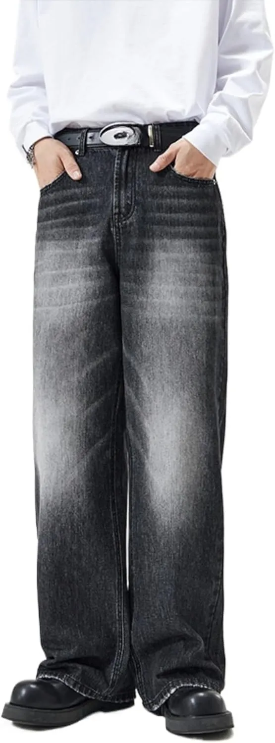 Men's Classic Disco Retro Flared Denim Pants Vintage Relaxed Bell Bottom Jeans 60s 70s Stretch Jean Trousers