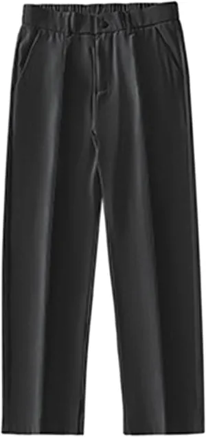 Men's Pants 2024 Fashion Male Casual Simple Loose Solid Color Suit Pants Straight Ice Silk Thin Style Drape Suit