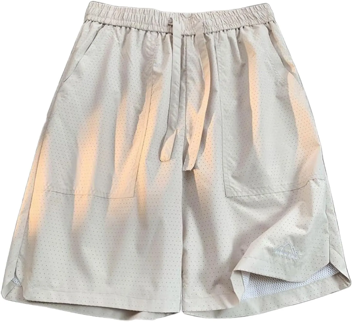 Men's Quick-Dry Athletic Shorts with Pockets Elastic Waist Drawstring Gym Shorts Stretch Activewear Running Shorts