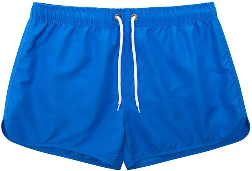 Men's Running Athletic Shorts Workout Gym Quick Dry Lightweight Shorts Casual Drawstring Elastic Summer Beach Shorts