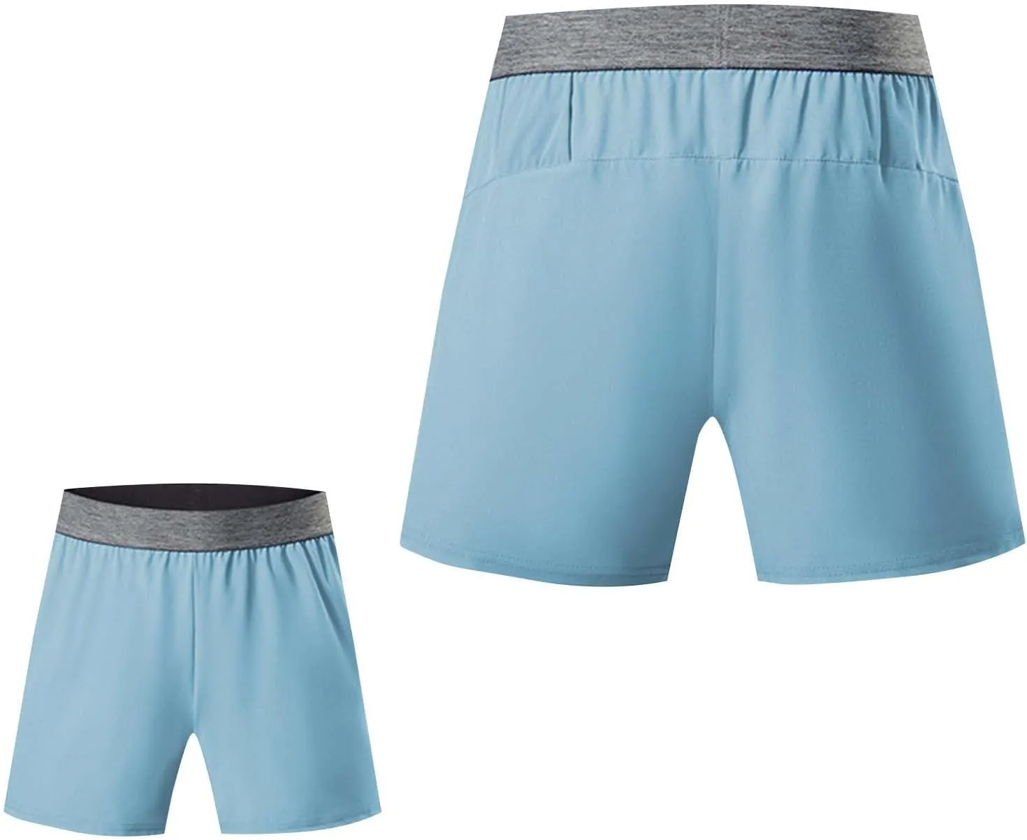 Mens Running Shorts Quick Dry Gym Athletic Workout Shorts Casual Elastic Waist Summer Shorts with Side Pockets