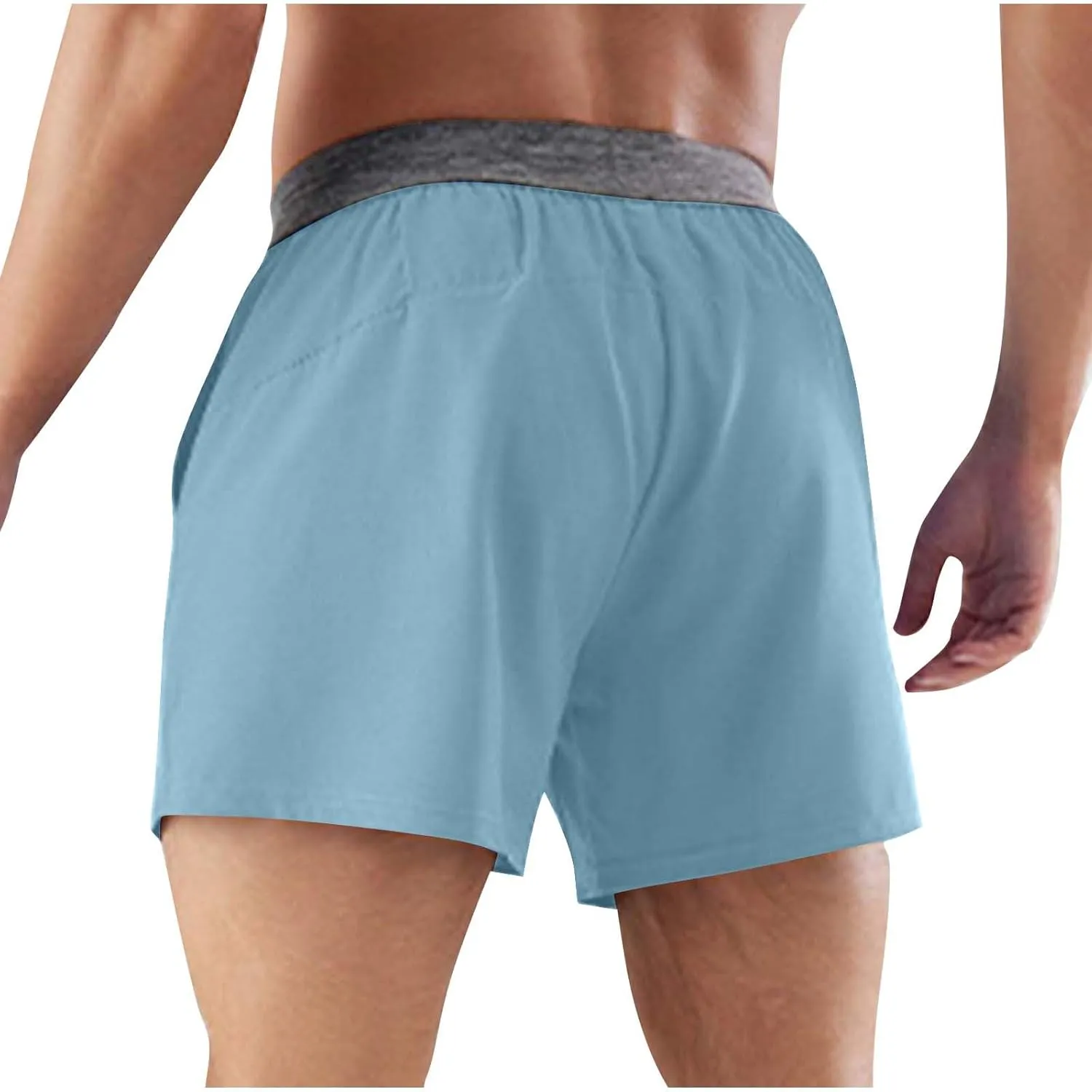 Mens Running Shorts Quick Dry Gym Athletic Workout Shorts Casual Elastic Waist Summer Shorts with Side Pockets