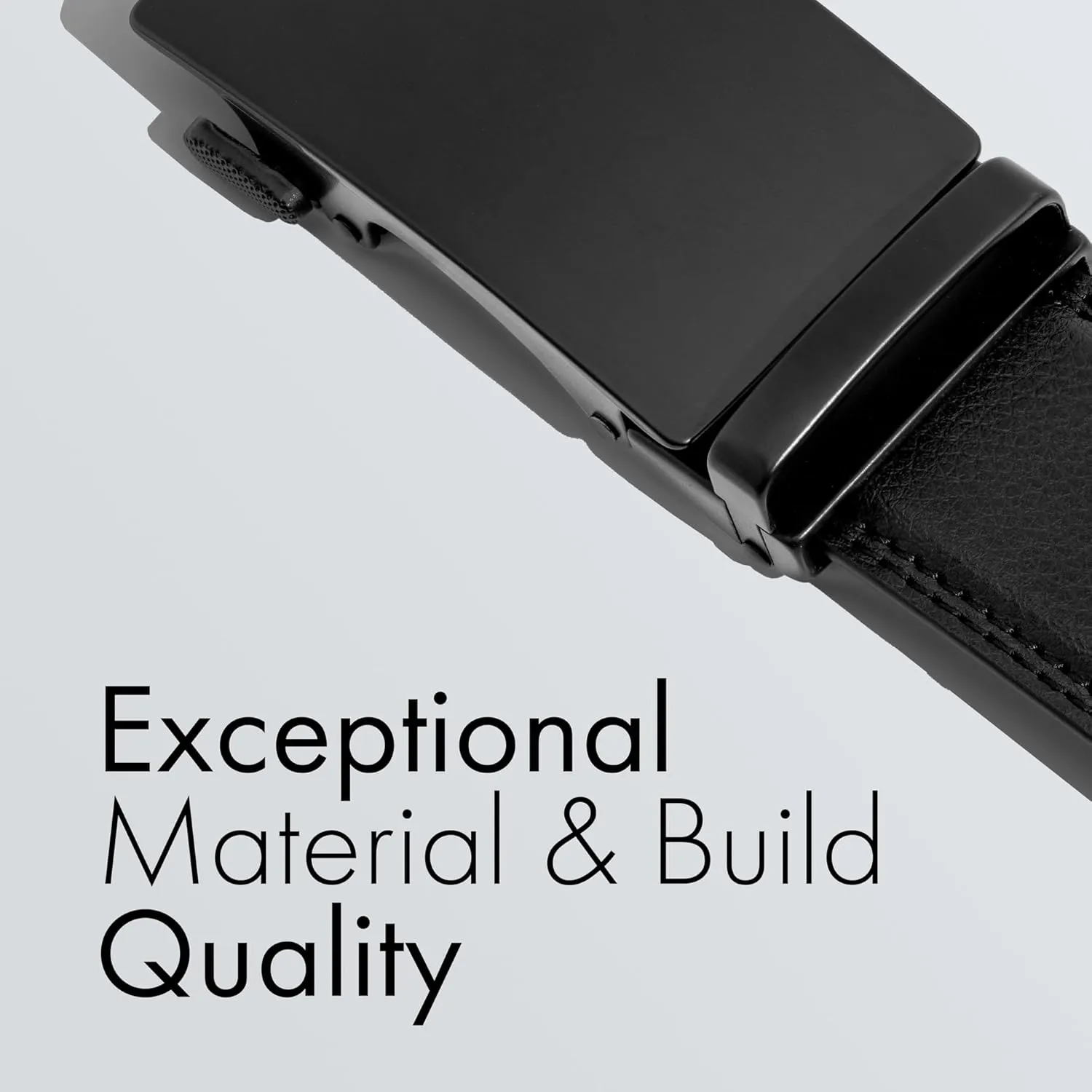 (Not Made In China) Men's Belt Leather Ratchet, Adjustable and Customizable Fit, For Dress Pants and Casual Jeans