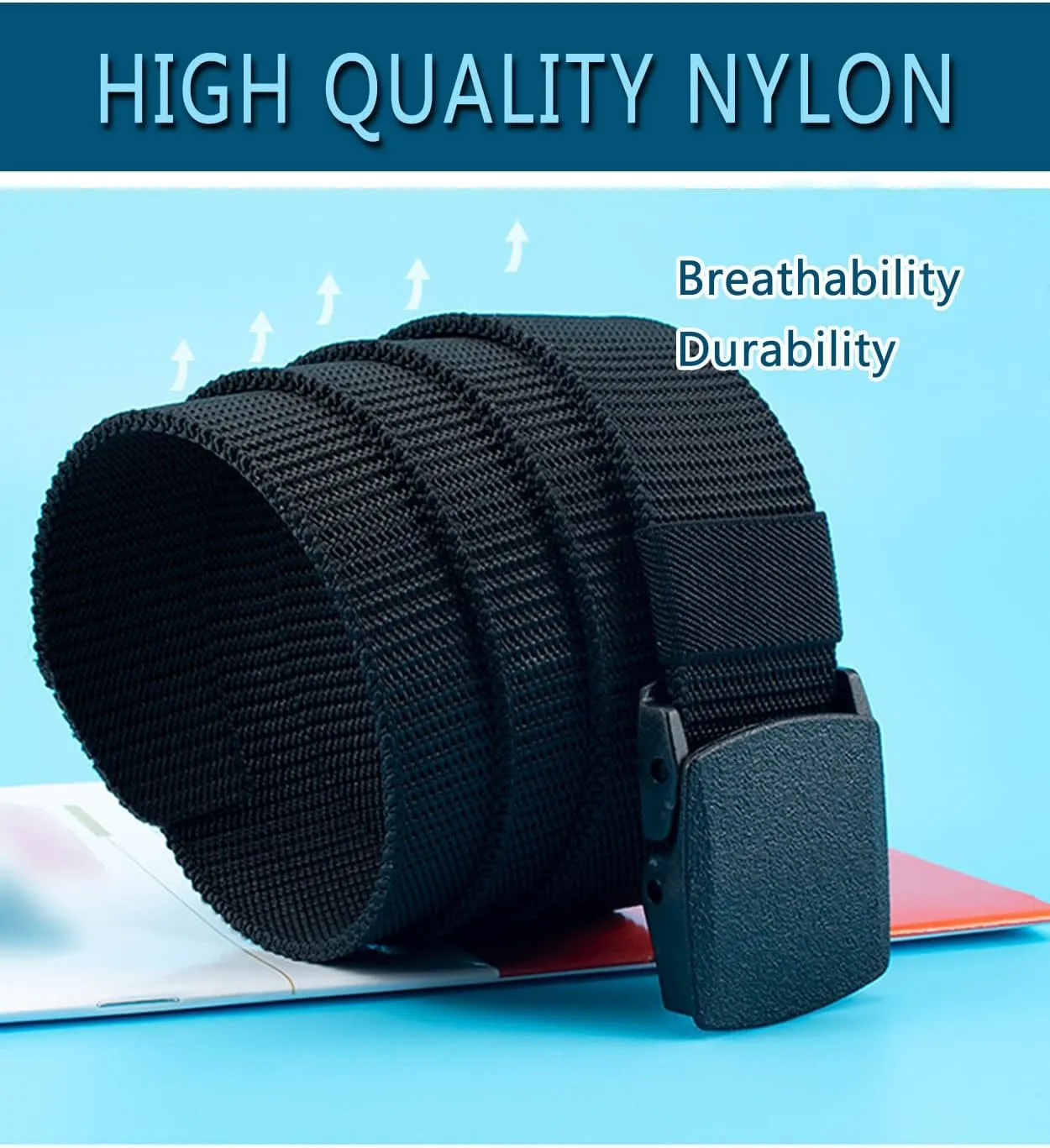 Nylon Belt 1.5" Men Tactical Webbing Plastic Buckle Work Belts