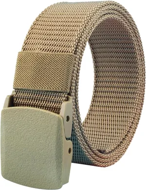 Nylon Belt 1.5" Men Tactical Webbing Plastic Buckle Work Belts
