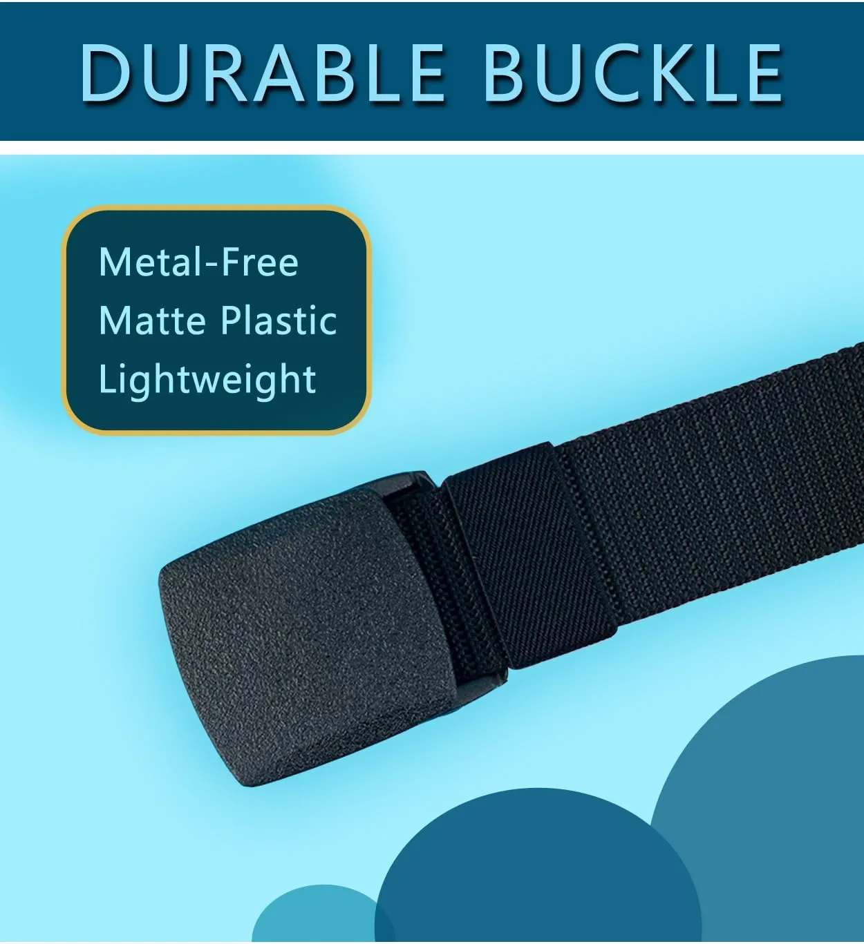 Nylon Belt 1.5" Men Tactical Webbing Plastic Buckle Work Belts