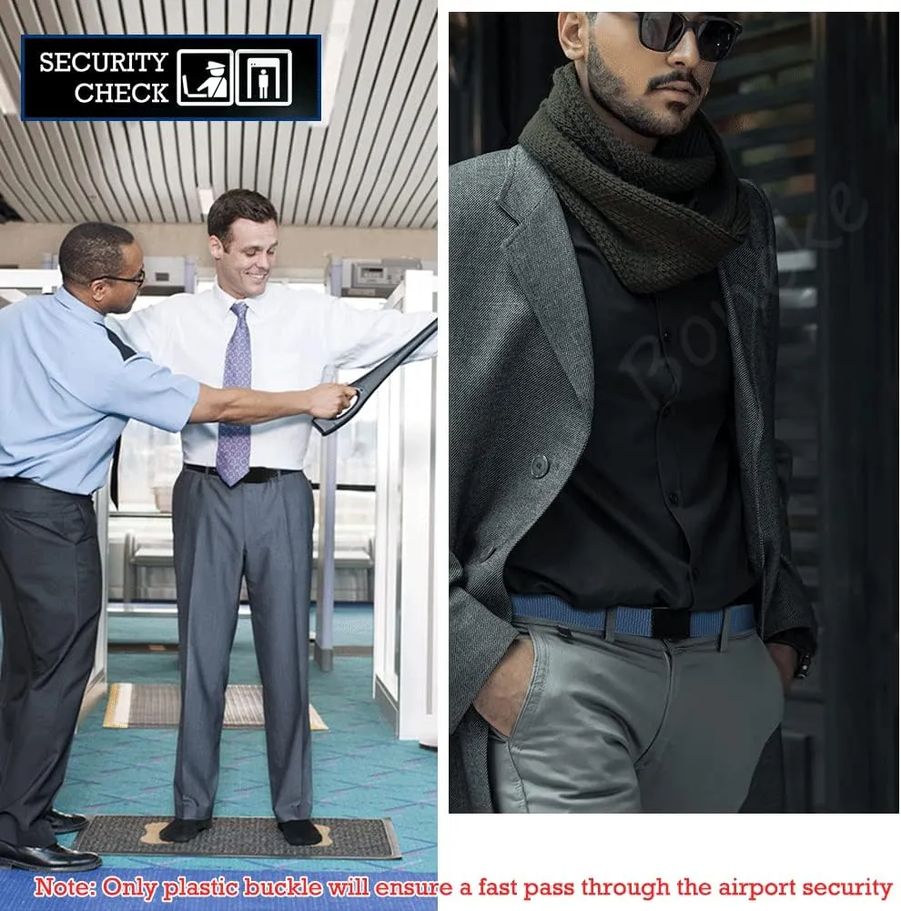 Nylon Belt, Men Military Tactical Breathable Belts, fast through the airport security, Metal Buckle Plastic Buckle