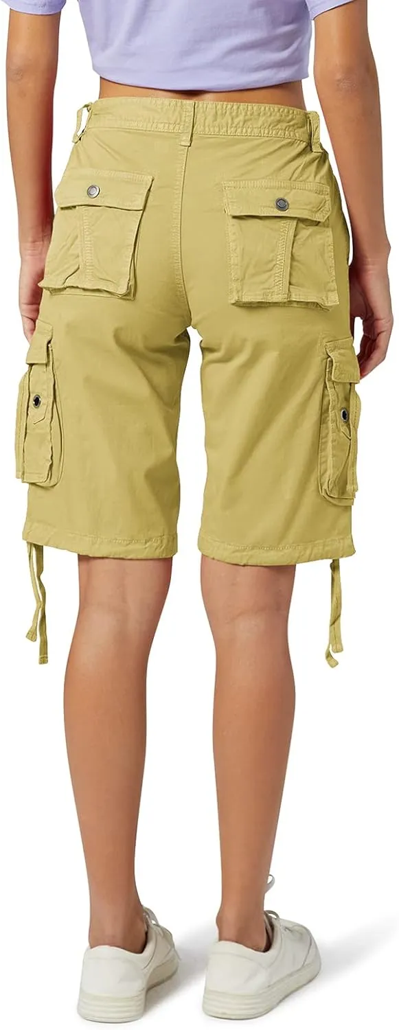 OCHENTA Women's Cargo Shorts with Multi Pockets Casual Bermuda Hiking Shorts