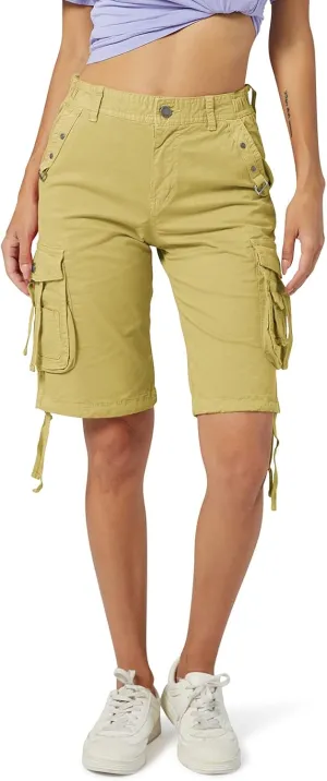 OCHENTA Women's Cargo Shorts with Multi Pockets Casual Bermuda Hiking Shorts