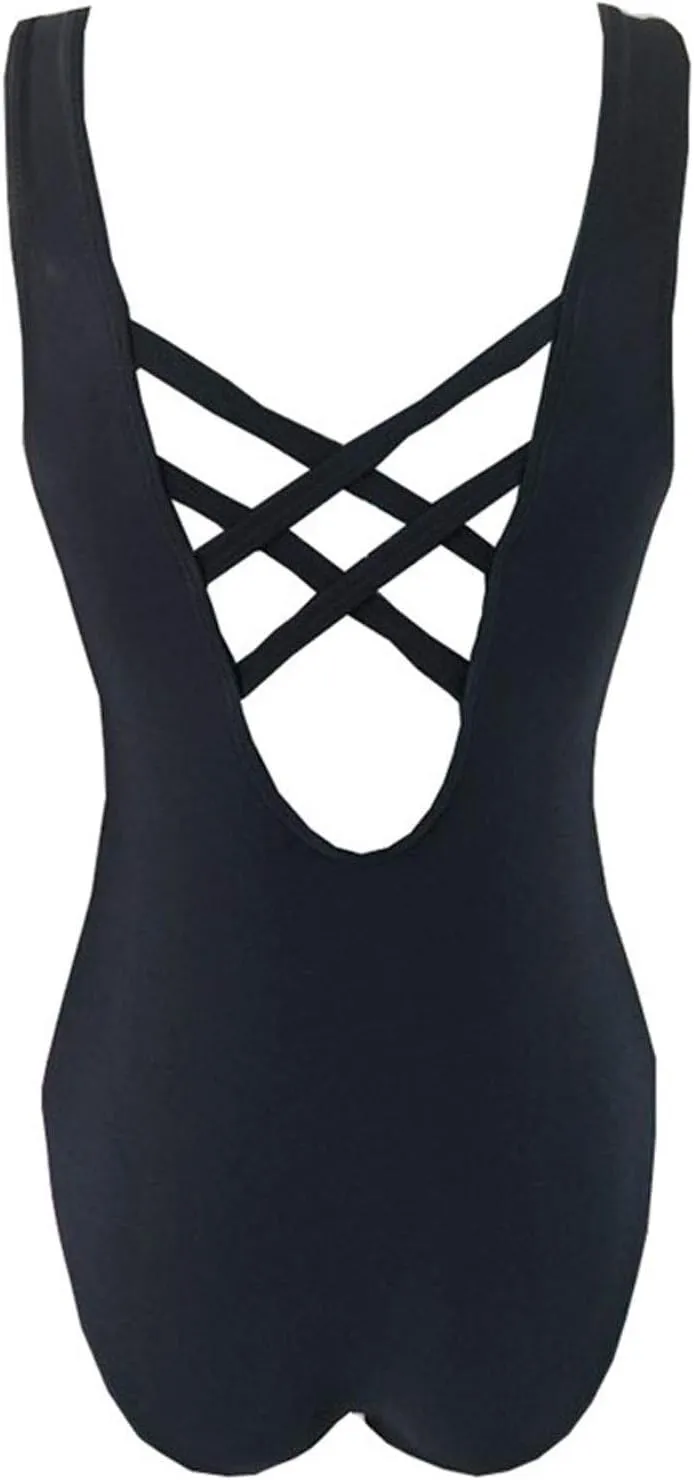One Piece Swimsuits Women Summer Sexy Full Coverage Tummy Control Athletic Bathing Suit High Cut Bikini Bottom Swimwear
