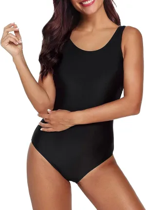 One Piece Swimsuits Women Summer Sexy Full Coverage Tummy Control Athletic Bathing Suit High Cut Bikini Bottom Swimwear