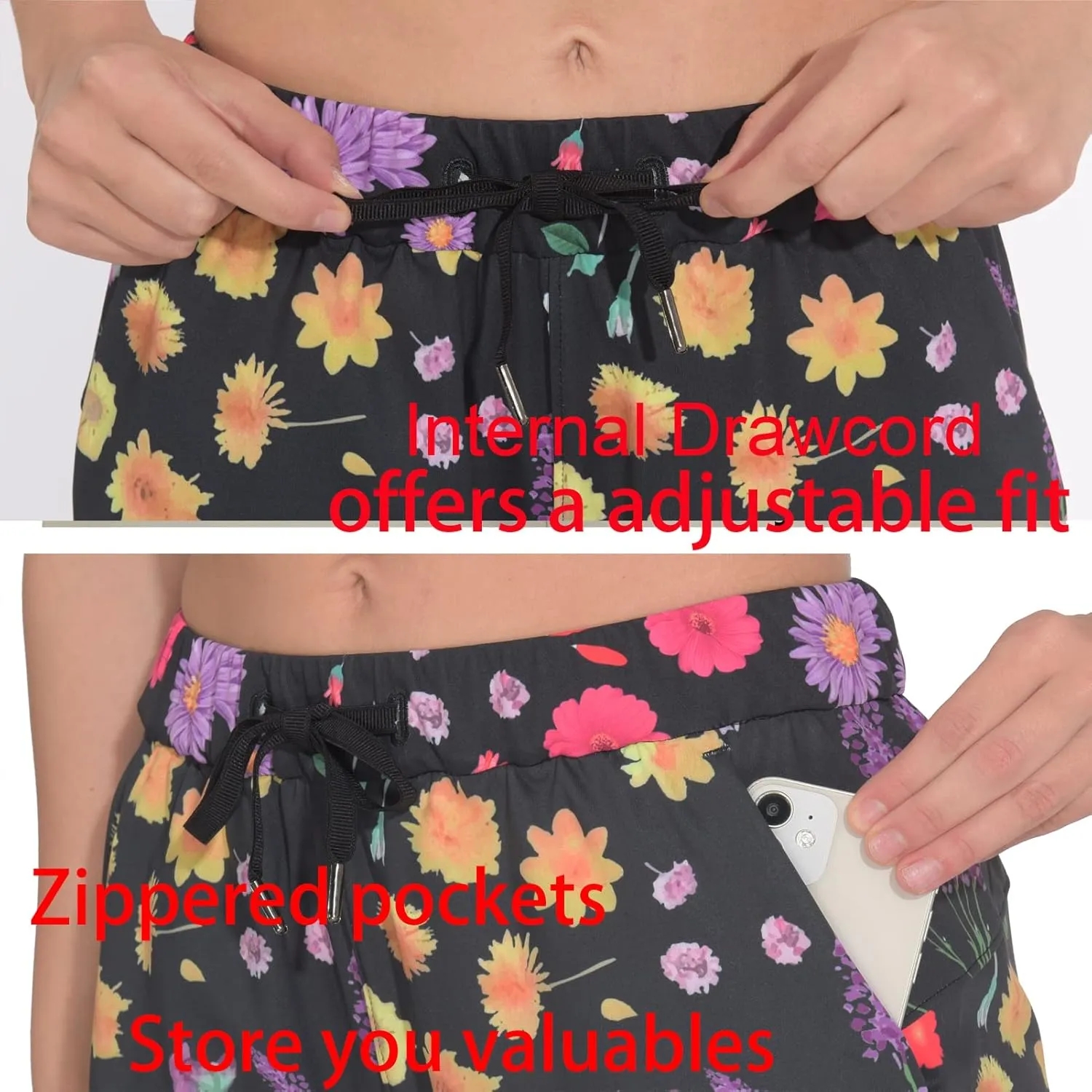 PIQIDIG Womens Shorts Joggers for Summer Casual Athletic Running Hiking Workout Gym Shorts Lounge Shorts Plus Size
