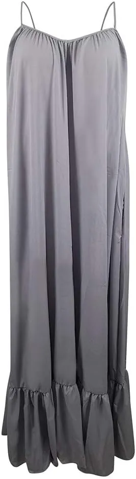 Plus Size Dresses for Curvy Women Western Linen Short Spaghetti Straps Long Vacation Dress Cute Beachy Outfits for Women