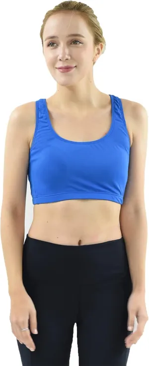 Private Island Women UPF 50  Swim Tank Bra Short Top Sports Bras Swimsuit Rash Guard (YST)