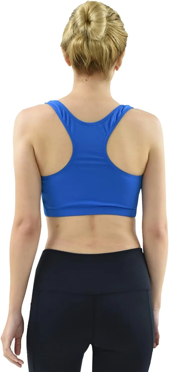 Private Island Women UPF 50  Swim Tank Bra Short Top Sports Bras Swimsuit Rash Guard (YST)