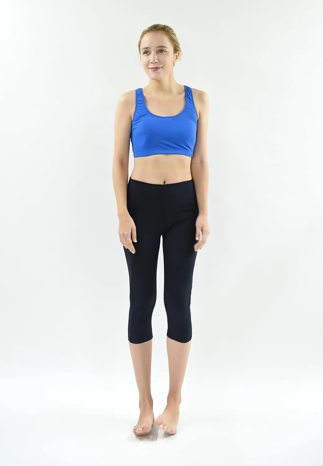Private Island Women UPF 50  Swim Tank Bra Short Top Sports Bras Swimsuit Rash Guard (YST)