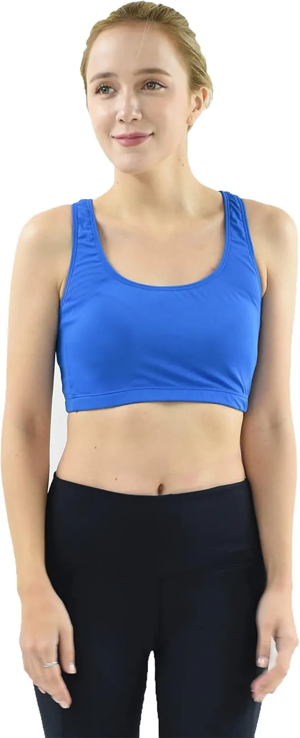 Private Island Women UPF 50  Swim Tank Bra Short Top Sports Bras Swimsuit Rash Guard (YST)