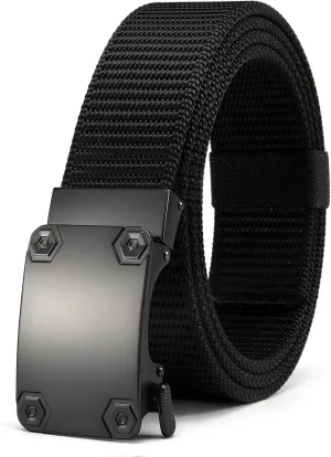 Ratchet Tactical Gun Belt for Men - 1.5" Stiff Nylon Web Work Belts Heavy Duty - Slide Buckle Fit Pants