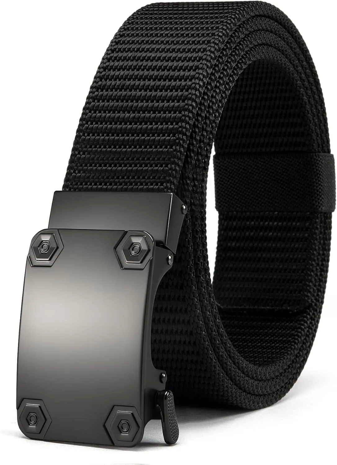 Ratchet Tactical Gun Belt for Men - 1.5" Stiff Nylon Web Work Belts Heavy Duty - Slide Buckle Fit Pants