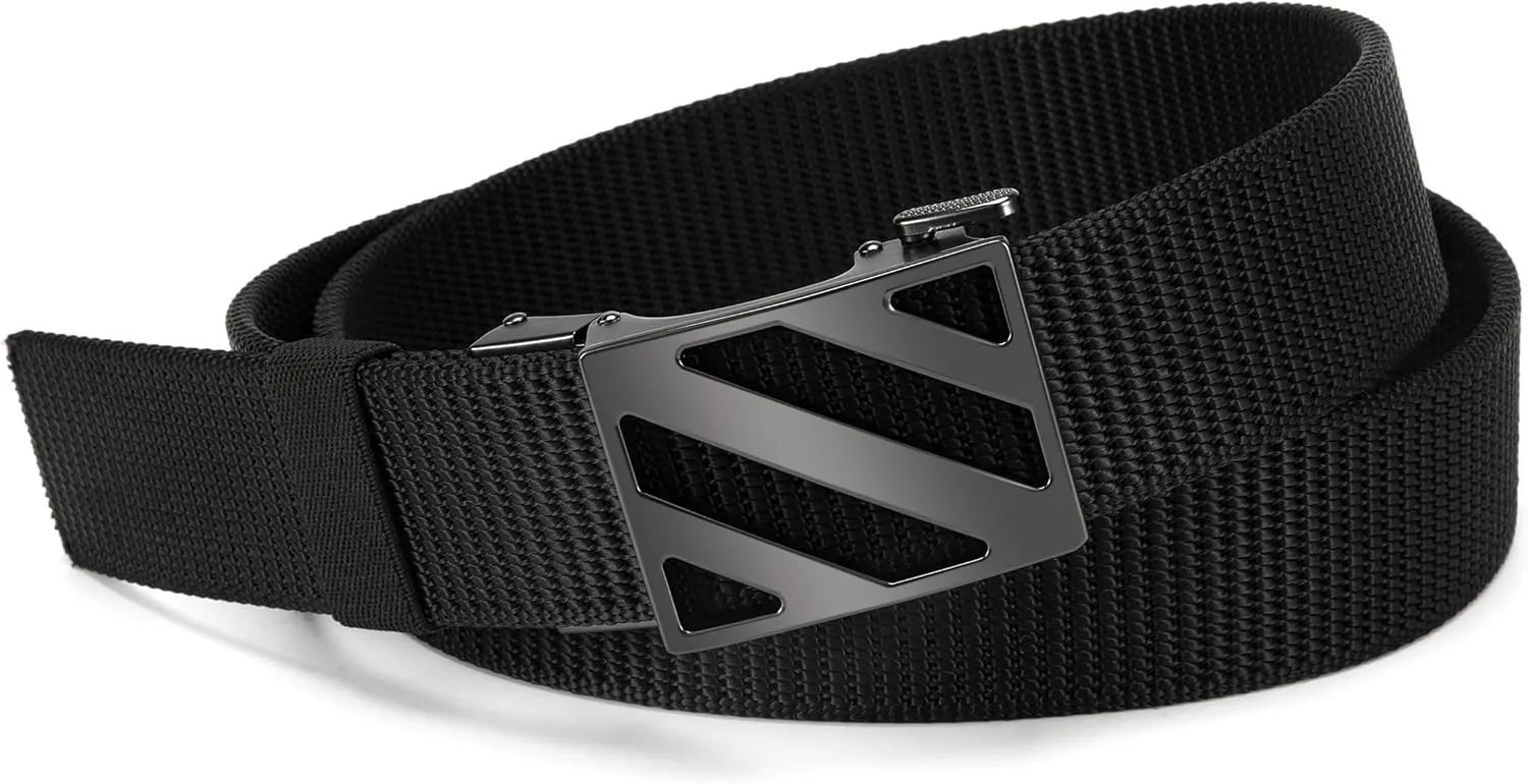 Ratchet Tactical Gun Belt for Men - 1.5" Stiff Nylon Web Work Belts Heavy Duty - Slide Buckle Fit Pants