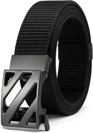 Ratchet Tactical Gun Belt for Men - 1.5" Stiff Nylon Web Work Belts Heavy Duty - Slide Buckle Fit Pants
