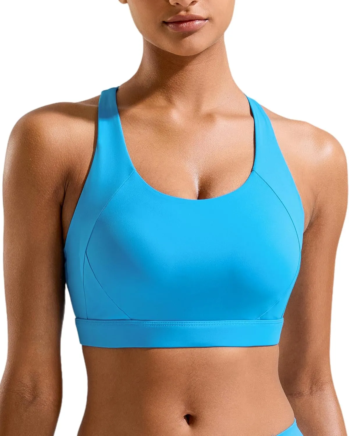 RUNNING GIRL Sports Bra for Women High Support Molded Cup Strappy Running Sports Bras Workout Sports Bra