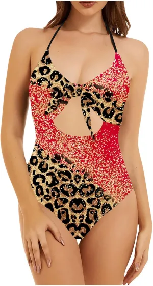 Sexy One Piece Swimsuit for Women Tummy Control Modest Full Coverage Keyhole Swimwear Minimalist Bathing Suits