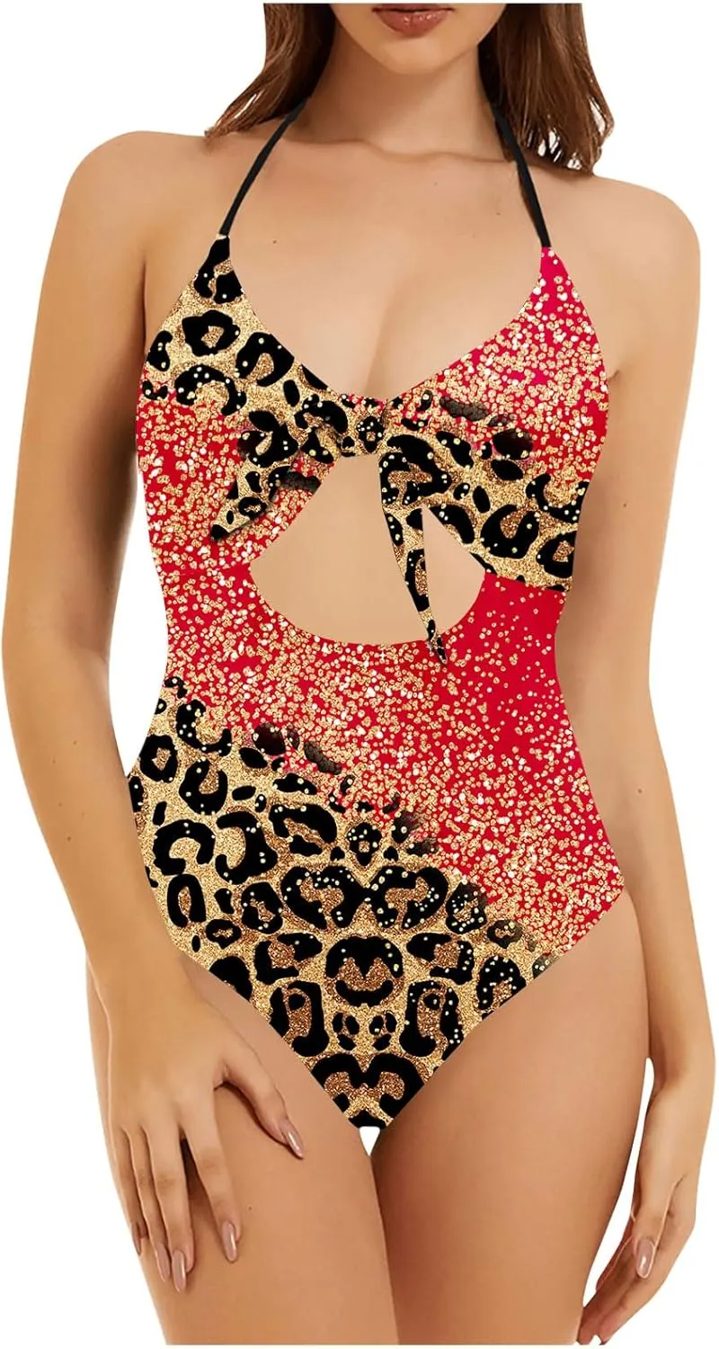 Sexy One Piece Swimsuit for Women Tummy Control Modest Full Coverage Keyhole Swimwear Minimalist Bathing Suits