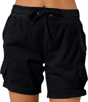 Shorts for Women Summer Y2k High Waisted Stretch Cargo Shorts with Pockets 7 Inch Lightweight Outdoor Hiking Shorts